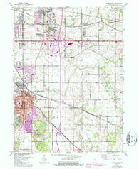 Crown Point Indiana Historical topographic map, 1:24000 scale, 7.5 X 7.5 Minute, Year 1962
