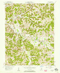 Cuzco Indiana Historical topographic map, 1:24000 scale, 7.5 X 7.5 Minute, Year 1957