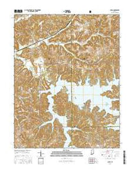 Cuzco Indiana Current topographic map, 1:24000 scale, 7.5 X 7.5 Minute, Year 2016