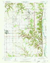 Dana Indiana Historical topographic map, 1:24000 scale, 7.5 X 7.5 Minute, Year 1955
