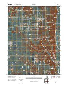 Dana Indiana Historical topographic map, 1:24000 scale, 7.5 X 7.5 Minute, Year 2010