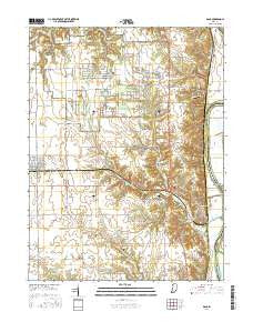 Dana Indiana Current topographic map, 1:24000 scale, 7.5 X 7.5 Minute, Year 2016