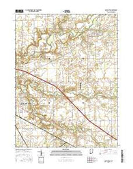 Darlington Indiana Current topographic map, 1:24000 scale, 7.5 X 7.5 Minute, Year 2016