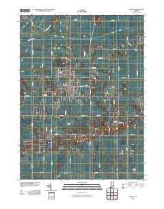 DeMotte Indiana Historical topographic map, 1:24000 scale, 7.5 X 7.5 Minute, Year 2010