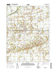 DeMotte Indiana Current topographic map, 1:24000 scale, 7.5 X 7.5 Minute, Year 2016