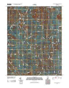 De Gonia Springs Indiana Historical topographic map, 1:24000 scale, 7.5 X 7.5 Minute, Year 2010