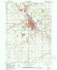 Decatur Indiana Historical topographic map, 1:24000 scale, 7.5 X 7.5 Minute, Year 1962