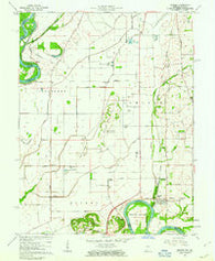 Decker Indiana Historical topographic map, 1:24000 scale, 7.5 X 7.5 Minute, Year 1961