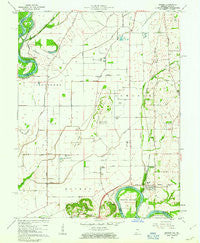 Decker Indiana Historical topographic map, 1:24000 scale, 7.5 X 7.5 Minute, Year 1961