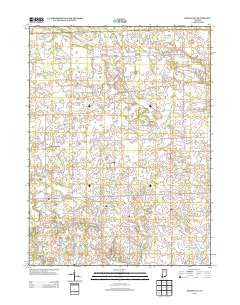 Deedsville Indiana Historical topographic map, 1:24000 scale, 7.5 X 7.5 Minute, Year 2013