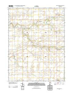 Deer Creek Indiana Historical topographic map, 1:24000 scale, 7.5 X 7.5 Minute, Year 2013