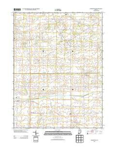 Deerfield Indiana Historical topographic map, 1:24000 scale, 7.5 X 7.5 Minute, Year 2013