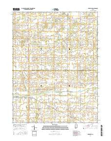 Deerfield Indiana Current topographic map, 1:24000 scale, 7.5 X 7.5 Minute, Year 2016