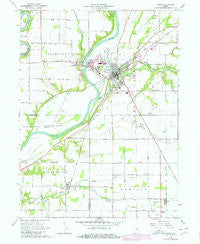 Delphi Indiana Historical topographic map, 1:24000 scale, 7.5 X 7.5 Minute, Year 1962