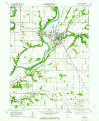 Delphi Indiana Historical topographic map, 1:24000 scale, 7.5 X 7.5 Minute, Year 1962