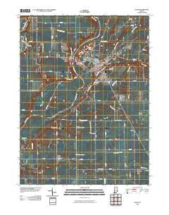 Delphi Indiana Historical topographic map, 1:24000 scale, 7.5 X 7.5 Minute, Year 2010