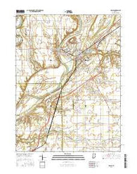 Delphi Indiana Current topographic map, 1:24000 scale, 7.5 X 7.5 Minute, Year 2016