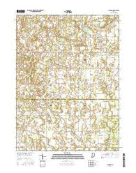 Denham Indiana Current topographic map, 1:24000 scale, 7.5 X 7.5 Minute, Year 2016