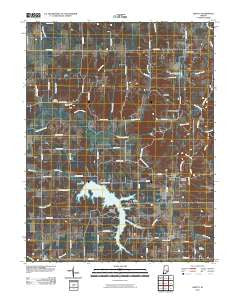 Deputy Indiana Historical topographic map, 1:24000 scale, 7.5 X 7.5 Minute, Year 2010
