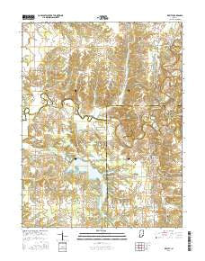 Deputy Indiana Current topographic map, 1:24000 scale, 7.5 X 7.5 Minute, Year 2016