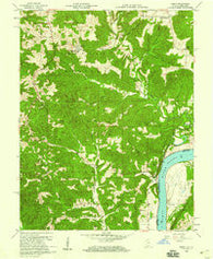 Derby Indiana Historical topographic map, 1:24000 scale, 7.5 X 7.5 Minute, Year 1958