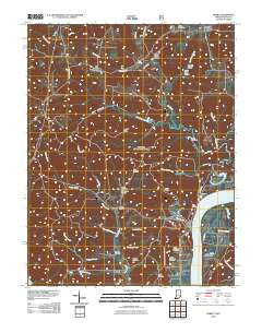 Derby Indiana Historical topographic map, 1:24000 scale, 7.5 X 7.5 Minute, Year 2010