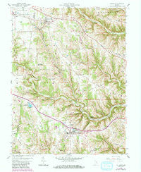 Dillsboro Indiana Historical topographic map, 1:24000 scale, 7.5 X 7.5 Minute, Year 1958