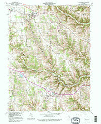 Dillsboro Indiana Historical topographic map, 1:24000 scale, 7.5 X 7.5 Minute, Year 1992