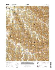 Dillsboro Indiana Current topographic map, 1:24000 scale, 7.5 X 7.5 Minute, Year 2016