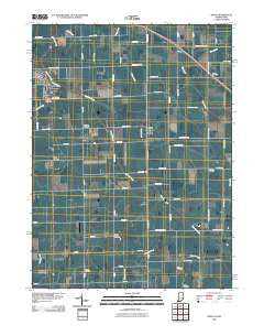 Dixon Indiana Historical topographic map, 1:24000 scale, 7.5 X 7.5 Minute, Year 2010