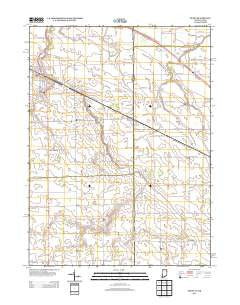 Dixon Indiana Historical topographic map, 1:24000 scale, 7.5 X 7.5 Minute, Year 2013