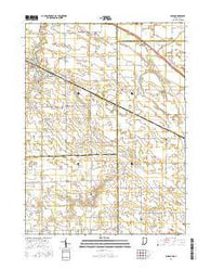Dixon Indiana Current topographic map, 1:24000 scale, 7.5 X 7.5 Minute, Year 2016