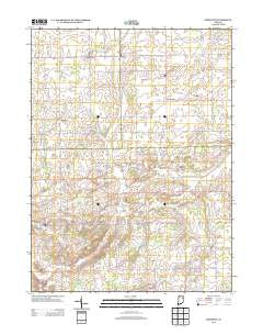 Domestic Indiana Historical topographic map, 1:24000 scale, 7.5 X 7.5 Minute, Year 2013