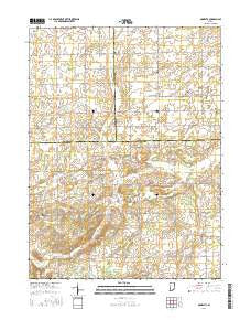 Domestic Indiana Current topographic map, 1:24000 scale, 7.5 X 7.5 Minute, Year 2016