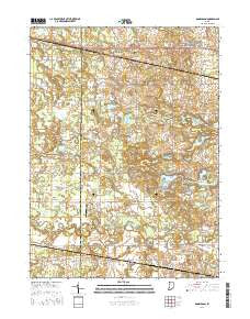 Donaldson Indiana Current topographic map, 1:24000 scale, 7.5 X 7.5 Minute, Year 2016