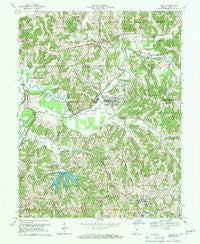 Dubois Indiana Historical topographic map, 1:24000 scale, 7.5 X 7.5 Minute, Year 1969
