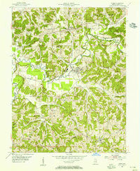 Dubois Indiana Historical topographic map, 1:24000 scale, 7.5 X 7.5 Minute, Year 1954