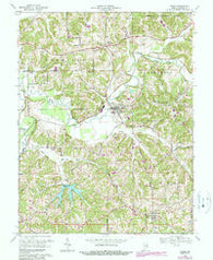 Dubois Indiana Historical topographic map, 1:24000 scale, 7.5 X 7.5 Minute, Year 1969