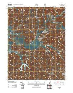 Dubois Indiana Historical topographic map, 1:24000 scale, 7.5 X 7.5 Minute, Year 2010
