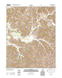 Dubois Indiana Historical topographic map, 1:24000 scale, 7.5 X 7.5 Minute, Year 2013