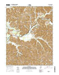 Dubois Indiana Current topographic map, 1:24000 scale, 7.5 X 7.5 Minute, Year 2016