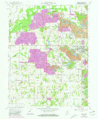 Dugger Indiana Historical topographic map, 1:24000 scale, 7.5 X 7.5 Minute, Year 1963
