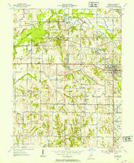Dugger Indiana Historical topographic map, 1:24000 scale, 7.5 X 7.5 Minute, Year 1952
