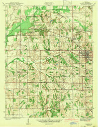 Dugger Indiana Historical topographic map, 1:24000 scale, 7.5 X 7.5 Minute, Year 1943
