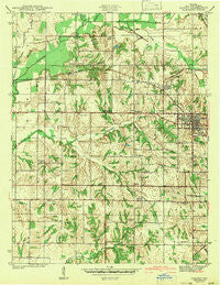 Dugger Indiana Historical topographic map, 1:24000 scale, 7.5 X 7.5 Minute, Year 1943