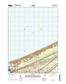 Dune Acres Indiana Current topographic map, 1:24000 scale, 7.5 X 7.5 Minute, Year 2016