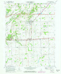 Dunreith Indiana Historical topographic map, 1:24000 scale, 7.5 X 7.5 Minute, Year 1970
