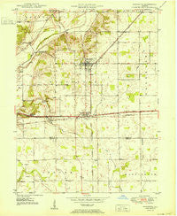 Dunreith Indiana Historical topographic map, 1:24000 scale, 7.5 X 7.5 Minute, Year 1950