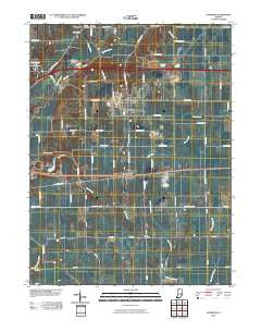 Dunreith Indiana Historical topographic map, 1:24000 scale, 7.5 X 7.5 Minute, Year 2010