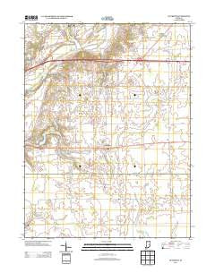 Dunreith Indiana Historical topographic map, 1:24000 scale, 7.5 X 7.5 Minute, Year 2013